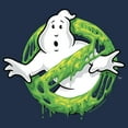 thumbnail image 2 of Men's Ghostbusters Slime Logo Long Sleeve Shirt Navy Blue Small, 2 of 4