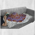 thumbnail image 5 of Ethnic Soft Flannel Fleece Throw Blanket, Colorful Mandala Motif Floral Ornaments Eastern Traditional Ornaments, Cozy Plush for Indoor and Outdoor Use, 50" x 60", Multicolor, by Ambesonne, 5 of 5