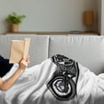 thumbnail image 3 of Manly Soft Flannel Fleece Blanket, Custom Motorcycle Horsepower Adventurous Journey Freedom Ride Masculine Vehicle, Cozy Plush for Indoor and Outdoor Use, 70" x 90", Grey Black White, by Ambesonne, 3 of 5