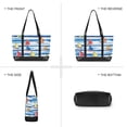 thumbnail image 6 of FORMRS Canvas Laptop Tote Bag for Women with 15.6" Computer Compartments Shoulder Handbag, Orange Sailboats, 6 of 7