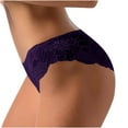 thumbnail image 5 of Puntoco Womens Panties Clearance Bowknot Design Crochet Full Lace Panties Low Waist Briefs Purple 6(M), 5 of 7