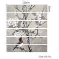 thumbnail image 5 of 6Pcs Bird Flower Tile Floor Stair Sticker Bathroom Kitchen Decor Waterproof Mural Decals Adhesive Art Wallpaper, 5 of 9