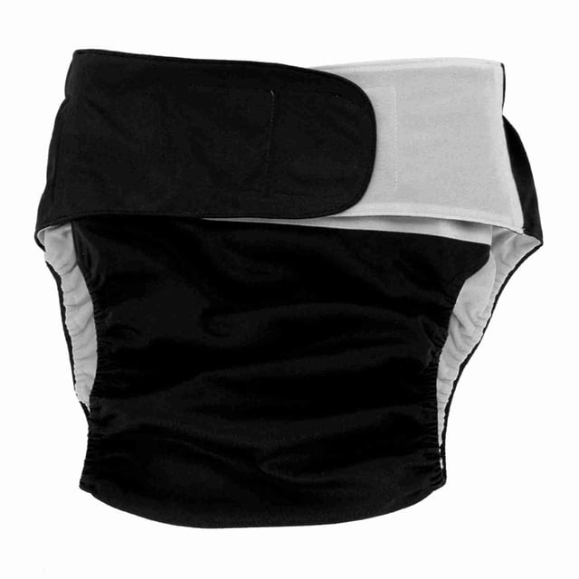 Pañal de tela para adultos, reutilizable, lavable, ajustable, grande, color negro 404