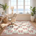 thumbnail image 3 of Design&I 6'x9' Ultra Soft Area Rug, Circle Seats Ribbon Circular Symmetrical Center Motif Pink None Fluffy Washable Non Shedding for Guest Room Bedroom Living Room, 3 of 7