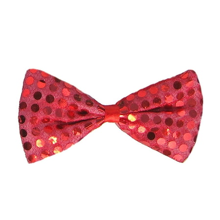 SeasonsTrading Red Sequin Bow Tie Costume Party Accessory