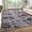 Dark Gray, variant on Funslane 2' x 6' Runner Rug, Tie-Dye Plush Non-Skid Rug, for Bedroom Living Room Nursery, Black Gray