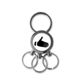 thumbnail image 1 of Llegar gesto silueta patron De acero inoxidable Anillo de metal llavero llavero clip auto regalo, 1 of 3