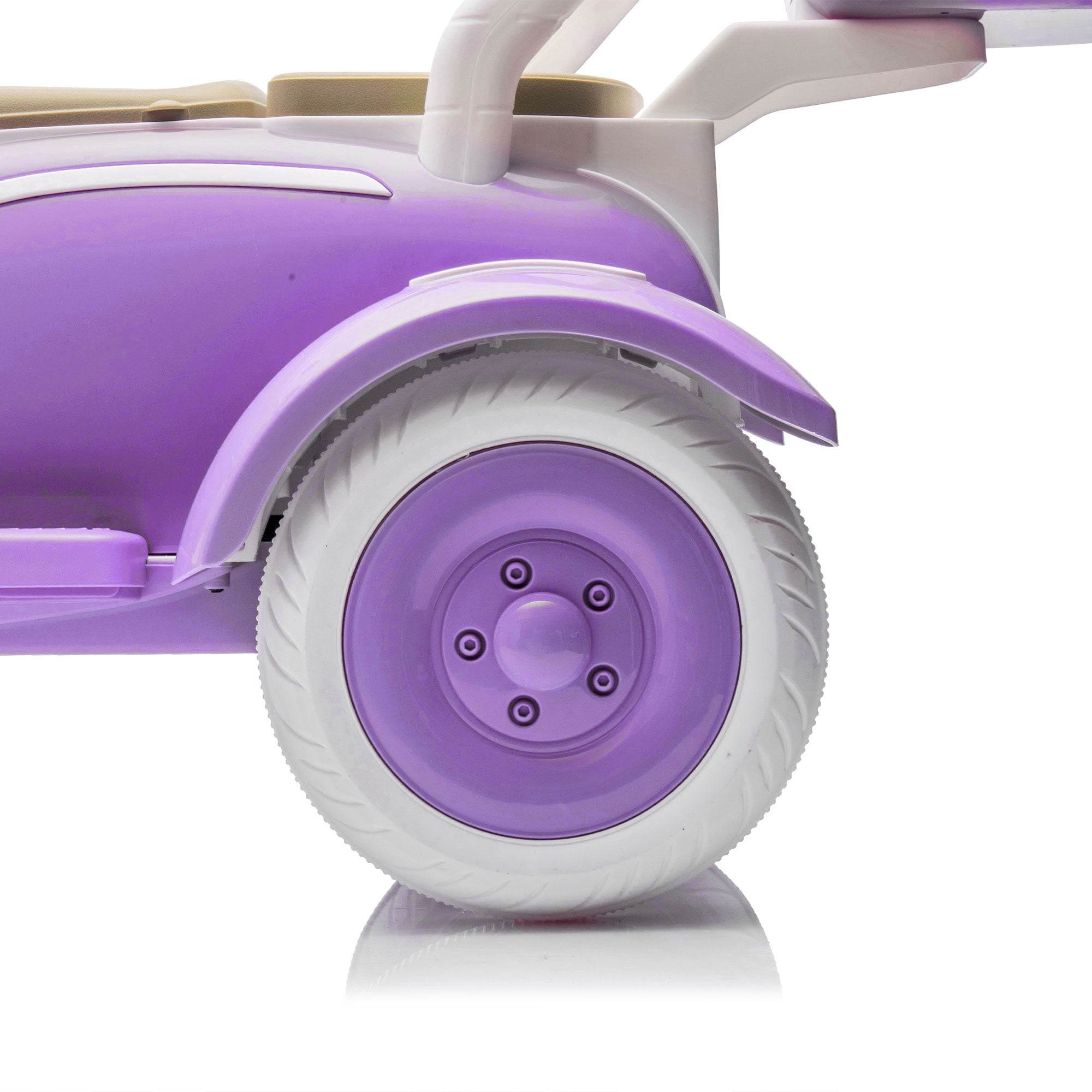 CIRUI 2 Seater 12V Kids Motorcycle, 3 Wheel Ride Dual Motorcycle, Suitable for 3-6 Years Old Children Toy 12V Electric Motorcycle, Suitable for Children, with Front Light/USB/Storage Box Purple