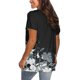 thumbnail image 4 of Gibobby Playera Corte clásico para Mujer Camisetas holgadas para mujer, camisetas verano manga corta, camisetas informales túnica Yoga para entrenamiento, c(Negro,CH), 4 of 5
