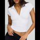 thumbnail image 5 of de Corta con Cuello en V y Botones para Mujer L, 5 of 8