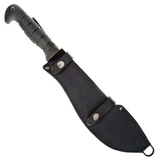 KA-BAR 16.5" 1085 Carbon Bowie Machete, Kraton Handle with Sheath, Black