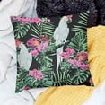 thumbnail image 2 of BANET  Bright Vibrant Multicolor Throw Pillow Covers,Tropical Palm Bird Colorful Floral Decorative Pillow Covers Digital Printing Blended Fabric for Couch Sofa Bed Invisible Zipper 24x24in, 2 of 5