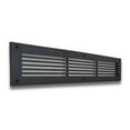 thumbnail image 2 of Air Return Grill 3″ x 24″ with 5″ x 26″ Faceplate – Decorative Linear HVAC Vent Cover, Cast Aluminum, Powder-Coated Repaintable Wall Ceiling Floor Cold Air Return Grille (VR109), 2 of 8