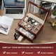 thumbnail image 4 of Caja de almacenamiento para relojes Xcell de 20 ranuras, caja de relojes para hombres con tapa de vidrio, caja de madera para relojes con almohadilla removible, roja, 4 of 7