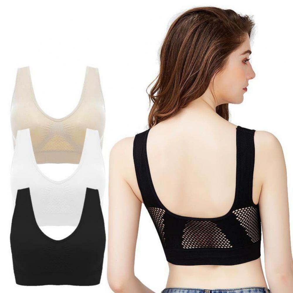 Dropshipping VIP 3PCS/lot Seamless Plus Size Bras For Wire Free Breathable  Underwear Cotton Push Up Bra With Pads