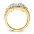 thumbnail image 2 of Auriga Fine Jewelry 14K Two-tone Gold Lab Grown Diamond Cluster Men's Ring Size 10 (Carat: 1.25cttw, Clarity: SI2, Color: GH), 2 of 4
