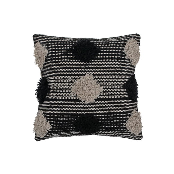 Coussin Tissé À La Main En Coton (Pompom) - Ensemble De 2