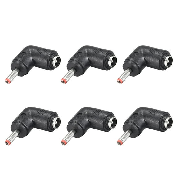 Uxcell DC Power Connector,90 Degree Right Angle Female to Male Coupler Adapter Converter 1.18" x 0.94" x 0.43" 6pcs