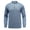Blue, variant on Men's Slim Fit Waffle Knit Henley Shirt, Long Sleeve Fashion Urban Pullover, Casual 3-Button Lightweight Tops