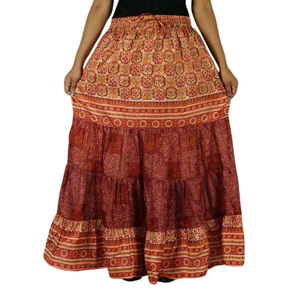 Phagun Floral Print Cotton Voile Stole Dupatta Women Neck Wrap Long Scarf-Maroon