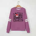 thumbnail image 5 of Women's Christmas Sweatshirts Loose Family Christmas 2026 Blouses Fashion Letter Printed Xmas Shirts Casual Long Sleeves Crewneck Pullover Tops, 5 of 6