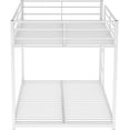 thumbnail image 5 of Metal Bunk Bed Full Over Full with Ladder, Low Bunk Bed Frame with Safety Guard Rails, Sturdy Heavy Duty Full Size Floor Bunk Beds Frames for Teens, No Box Spring Required, 5 of 8