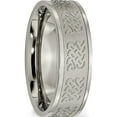 thumbnail image 4 of Titanium Satin Center 7mm Fancy Design Band (Size 6) Made In China tb257-6, 4 of 5