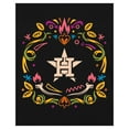 thumbnail image 4 of Women's New Era Black Houston Astros D-a de los Muertos V-Neck T-Shirt, 4 of 6