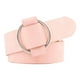 thumbnail image 3 of Cinturones de cuero para mujer cinturones de piel sintética suave con Rosa Redondo 105cm jinwen Cinturón de cintura para mujer, 3 of 7
