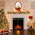 thumbnail image 2 of Costway 22.5'' Electric Fireplace Insert Freestanding & Recessed Heater Log Flame Remote, 2 of 9