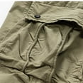thumbnail image 5 of Cllios Men's Cargo Pants Slim Fit Outdoor Casual Trousers Work Pants Elastic Waist Drawstring Workout Baggy Cargo Pant with Multi Pockets S-3XL, 5 of 10