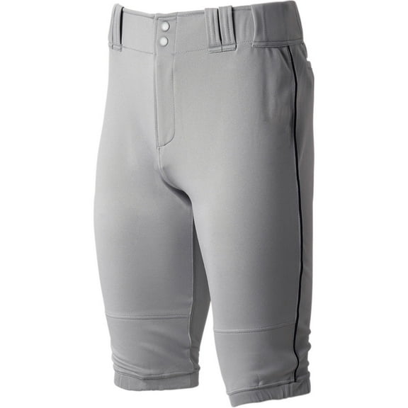 Marucci Men's Excel Tapered DoubleKnit Piped Knicker Baseball Pants Grey/Black S