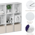 thumbnail image 5 of Anhdah 12 Cube Storage Organizer, Cube Bookcase Closed Back Panel Bedroom, Living Room, Home Office, Closet Bookshelves White, 5 of 6