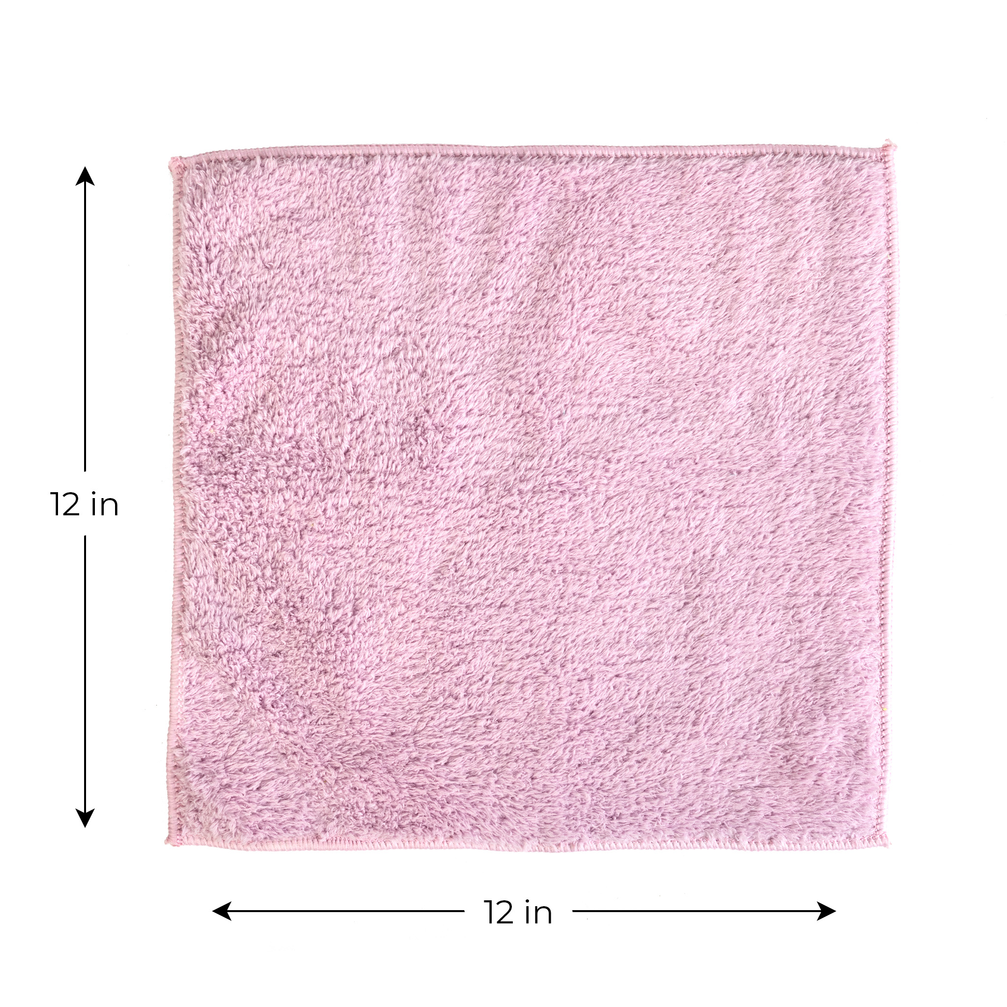 Solve™ Bathroom Cleaning Cloths, Pink, Double-Sided Microfiber Cleaning Wipes, Lint-Free and Reusable, Set of 6