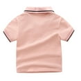 thumbnail image 3 of Hiijoy Big Boys Short Sleeve Casual Polo Shirt Solid Basic Summer Versatile T-Shirt, 3 of 8