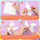 thumbnail image 4 of 50pcs DIY Kids Paper Pinwheels, White Blank Paper Pinwheels Blank Plastic Windmills Small Pinwheels, 4 of 5