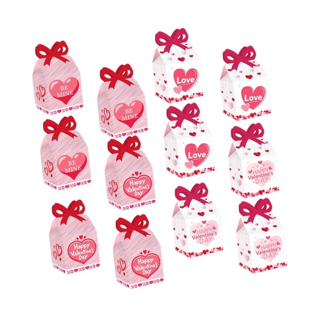 Cajas de regalo para San Valentín (paquete de 12), latas para , recipientes versátiles, cajas de regalo pequeñas y portátiles, cajas de dulces