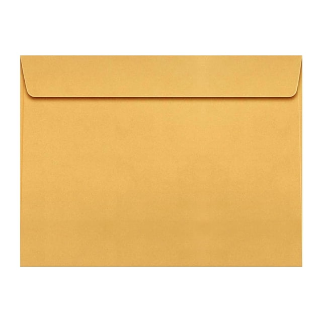 Sobre en forma de S, estampado superfino, papel kraft marrón, 6 x 9, paquete de 50 unidades