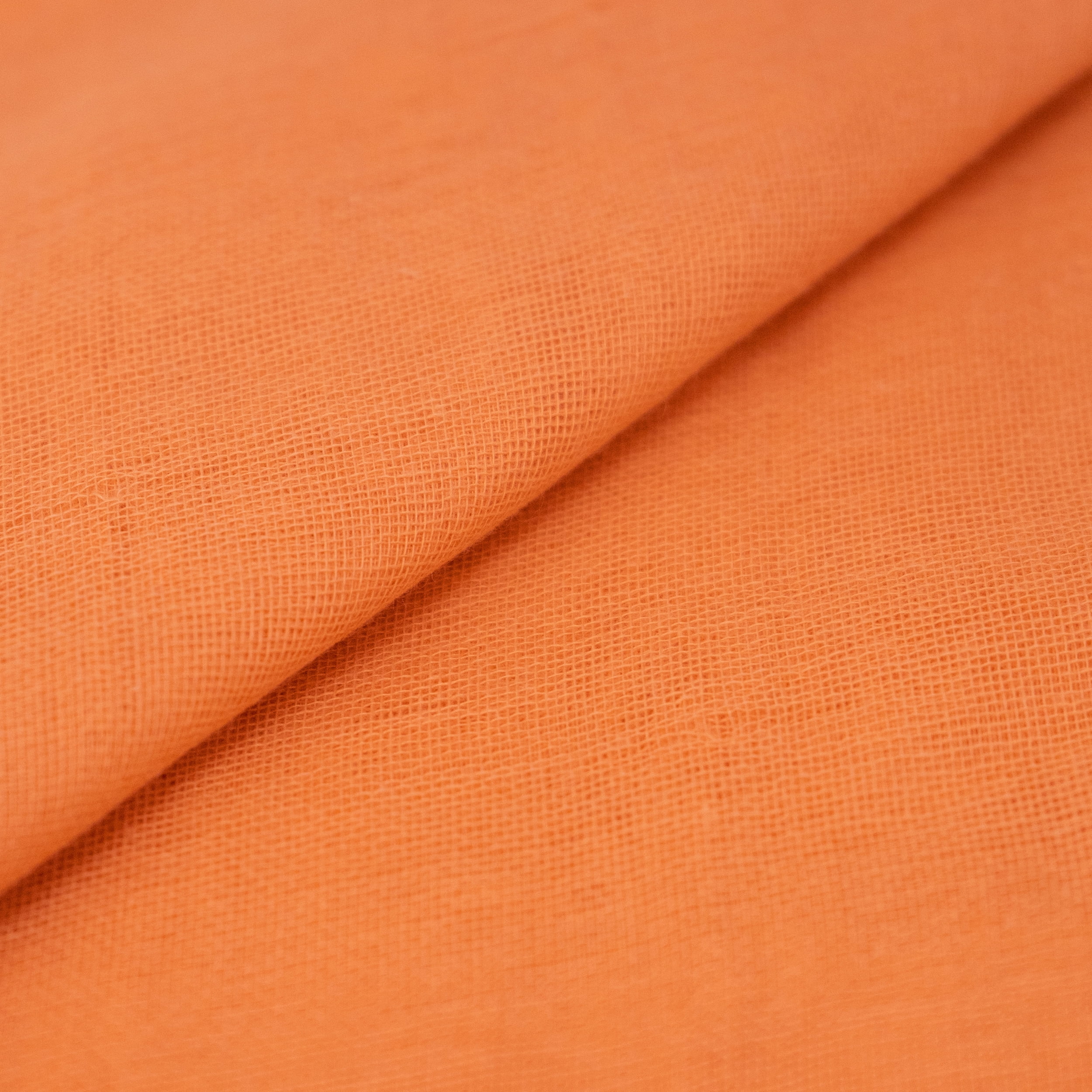 Roc-lon 100% Organic Cotton, 60"/61", Sewing Craft Fabric, 4-layer Solid Muslin/Gauze, Orange, Cut by Yard