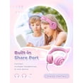 thumbnail image 3 of Auriculares iClever para niños con orejas de gato, LED, se iluminan Meow Donut, 3 of 6