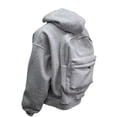 thumbnail image 2 of WTOBBY Men's Hooded Pullover Sweatshirt Jacket, Lightweight Zippered Design with Backpack Style, Casual Campus and Sportswear for Athletic Activities,Gray 2XL, 2 of 5