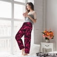 thumbnail image 5 of Pajama Pants Women, Burgundy Tie Dye Sweatpants Soft Sleep Lounge Pants, Casual PJ Bottoms Pants with Pockets, 5 of 7