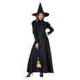 thumbnail image 3 of Bata de bruja mágica para mujer, disfraces de Halloween para mujer, disfraz de hechicera, vestido elegante, tocado de bruja, ropa de fantasía para mujer y adulto, 3 of 4