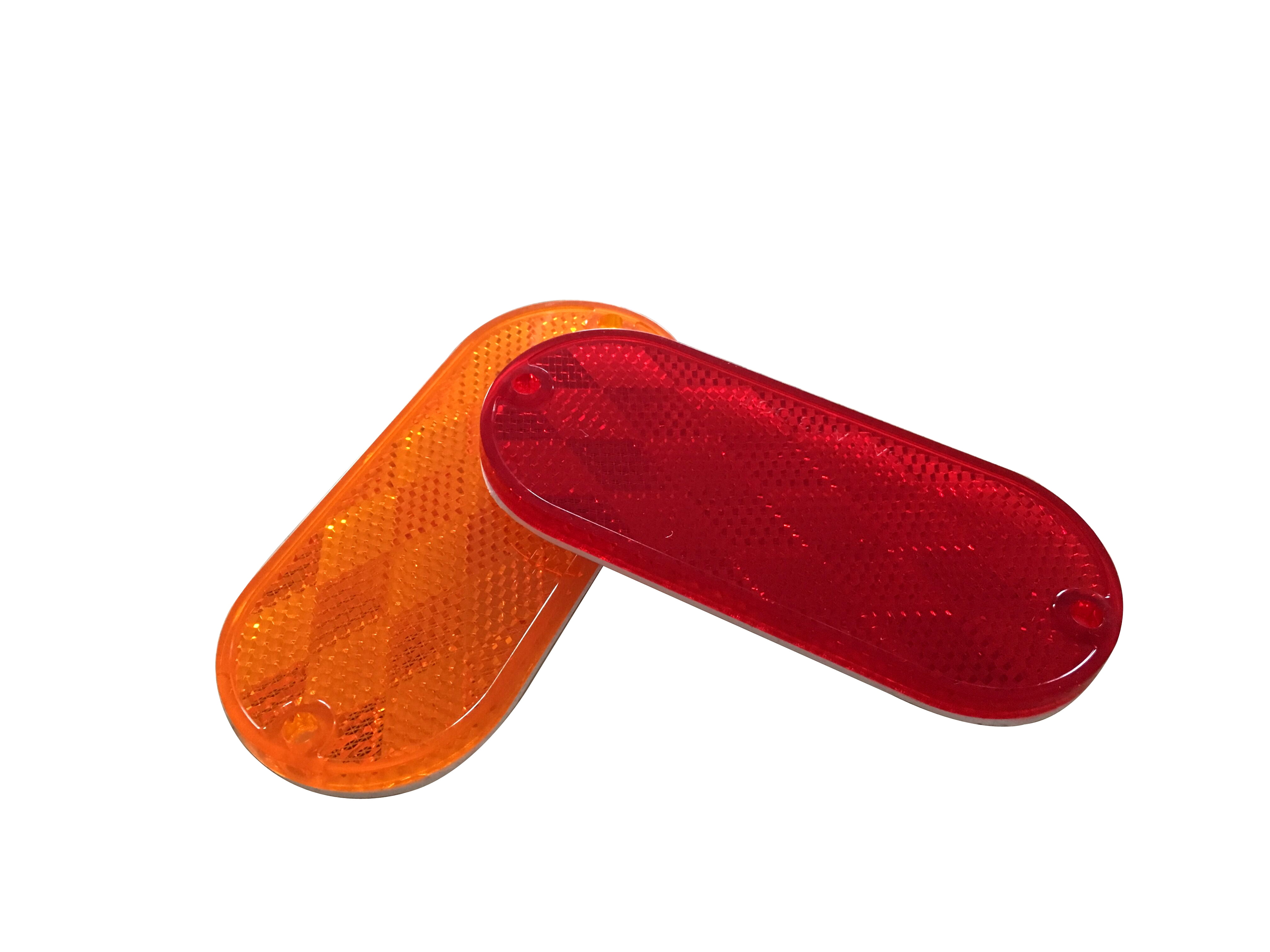 MaxxHaul 50016 Oval Reflectors 10 Red-10 Amber Self-Attaching Or Drill Mount-DOT, 20 Pack