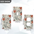 thumbnail image 7 of Yayeee Blank Wall Plate Cover 1-Gang 4.5"x2.7" Home Unused Decorative Outlet, Red and White Floral Pattern, 7 of 7