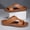 Tawny, variant on Men's & Unisex Handmade Open-Toe Slippers - Slip-On Round Toe Sandals Suitable for All-Season Indoor/Outdoor Wear, Breathable Sole & Upper, Lightweight Casual Beach Footwear for Spring, Summer