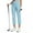 Blue, variant on Fesfesfes Women's High-Waisted Cropped Pants Slim Side Slits Fitness Pants with Pockets Solid Color Soft Stretch Casual Daily Wearing(Wine,XL)