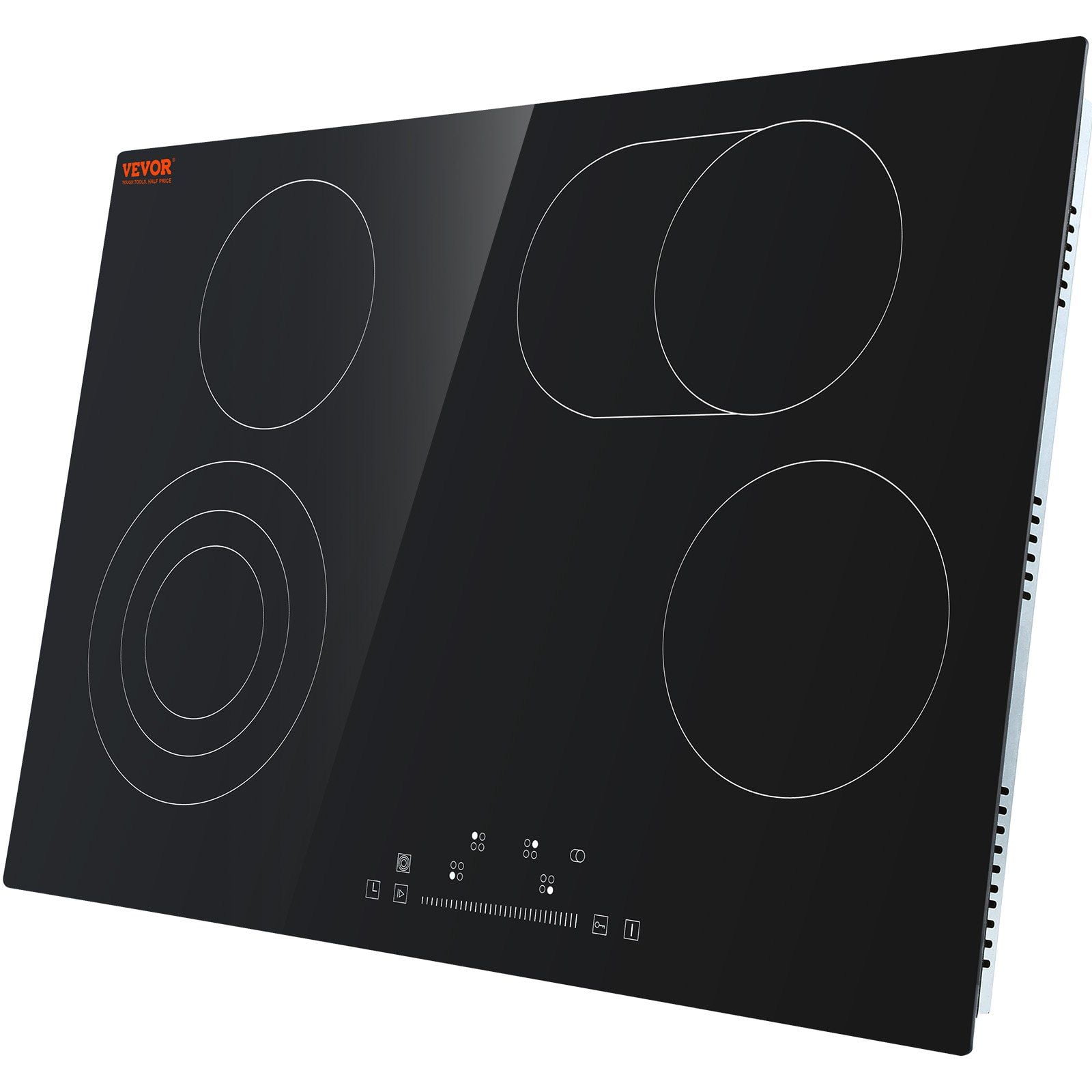Empava 30.3 x 20.5 Inch Electric Cooktop, 4 Burner Glass Stove, Sensor Touch, 9 Power Levels, Timer & Child Lock for Safe Cooking