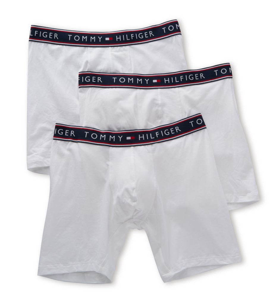 White Tommy Hilfiger 3-Pack Premium Stretch Men's Briefs 