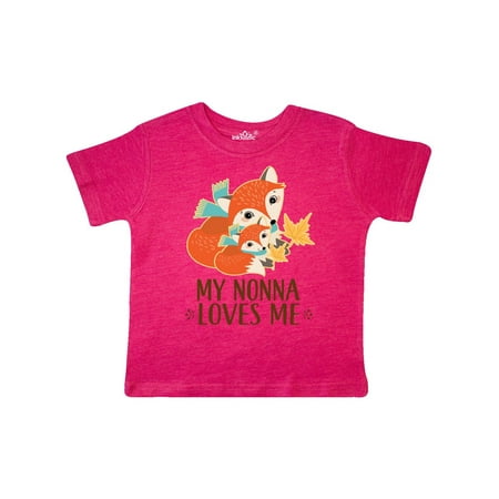 

Inktastic My Nonna Loves Me Gift Cute Fox Gift Toddler Boy or Toddler Girl T-Shirt
